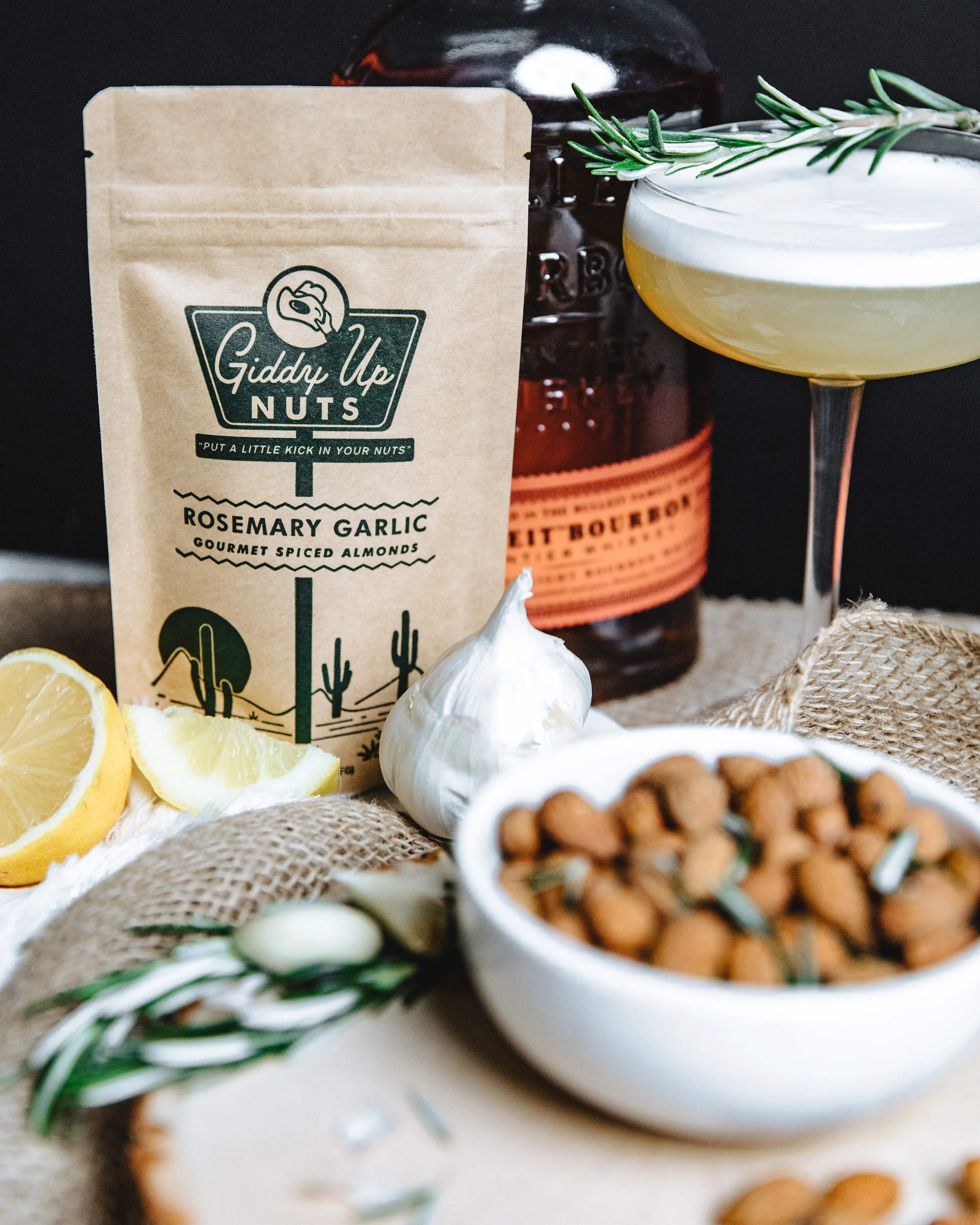 12oz Party Size - Rosemary Garlic — Giddy Up Nuts